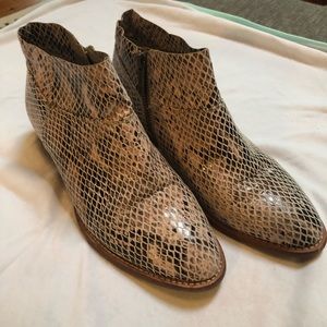 Snake print boots